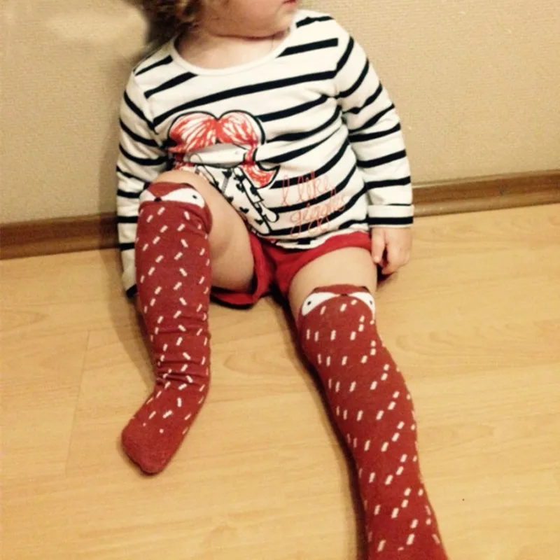 Calcetines largos hasta la rodilla para bebé, niño y niña, calcetines de dibujos animados para niños, moda deportiva para niños de 0 a 5 años, Primavera - imagen 3