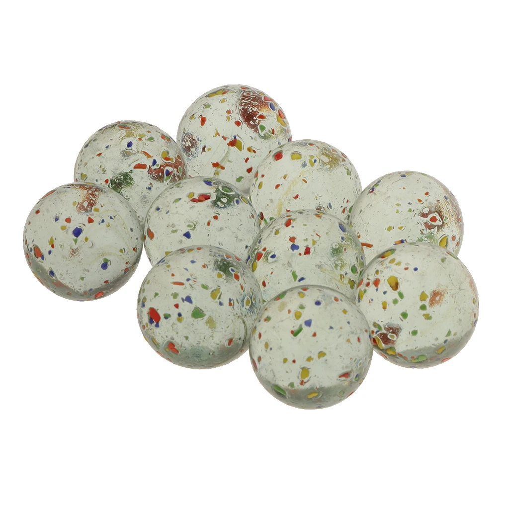 10 pcs 25mm Glass Marbles Set Toy, Ball Marbles Game for Children - Discovery Toys Marbles