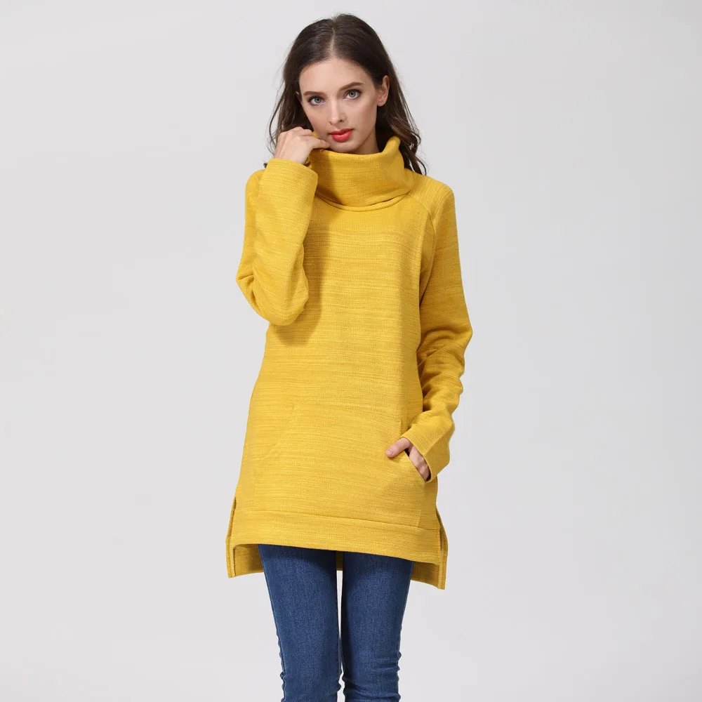 Suéter de maternidad elegante de invierno, abrigo térmico para amamantar, jerséis de lactancia con cuello de tortuga, ropa de lactancia, triangulación de envíos - imagen 2