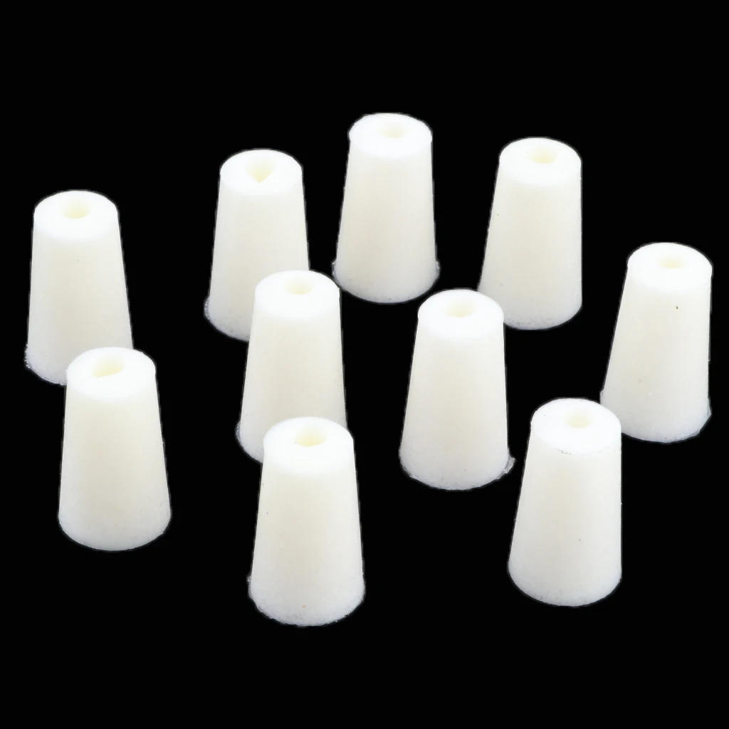10 Pieces Rubber Stopper Lab Tapered Plugs for Flask Test Tubes 10-14mm