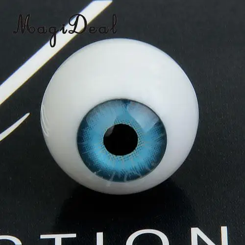MagiDeal 8Pcs/Pack Round Acrylic Doll Eyes Eyeballs for Porcelain Dolls Vinyl Dolls Animals Halloween Props DIY Toys 16mm