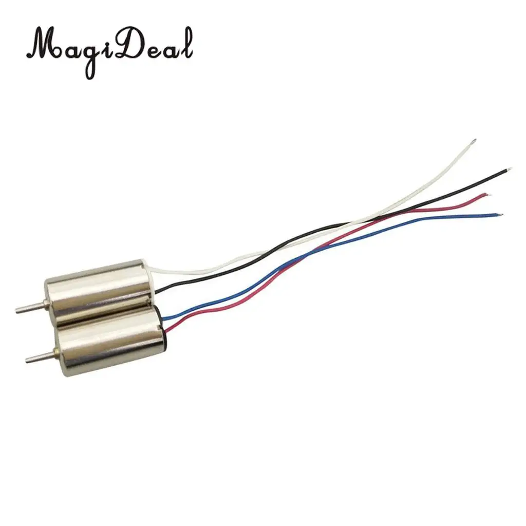 MagiDeal 1Pair Metal CW CCW Drone Motors for RC SYMA X22 X22W RC Quadcopter Drone Model Accessory 10x10x10mm