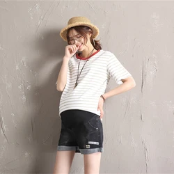 Pantalón denim premamá ajustable – Verano talla grande