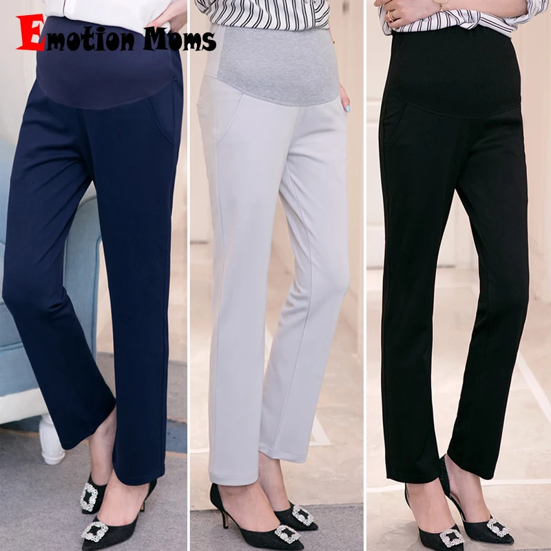 Emotion Moms-pantalones de maternidad para mujeres embarazadas, pantalones de trabajo sueltos, pantalones de embarazo - imagen 2