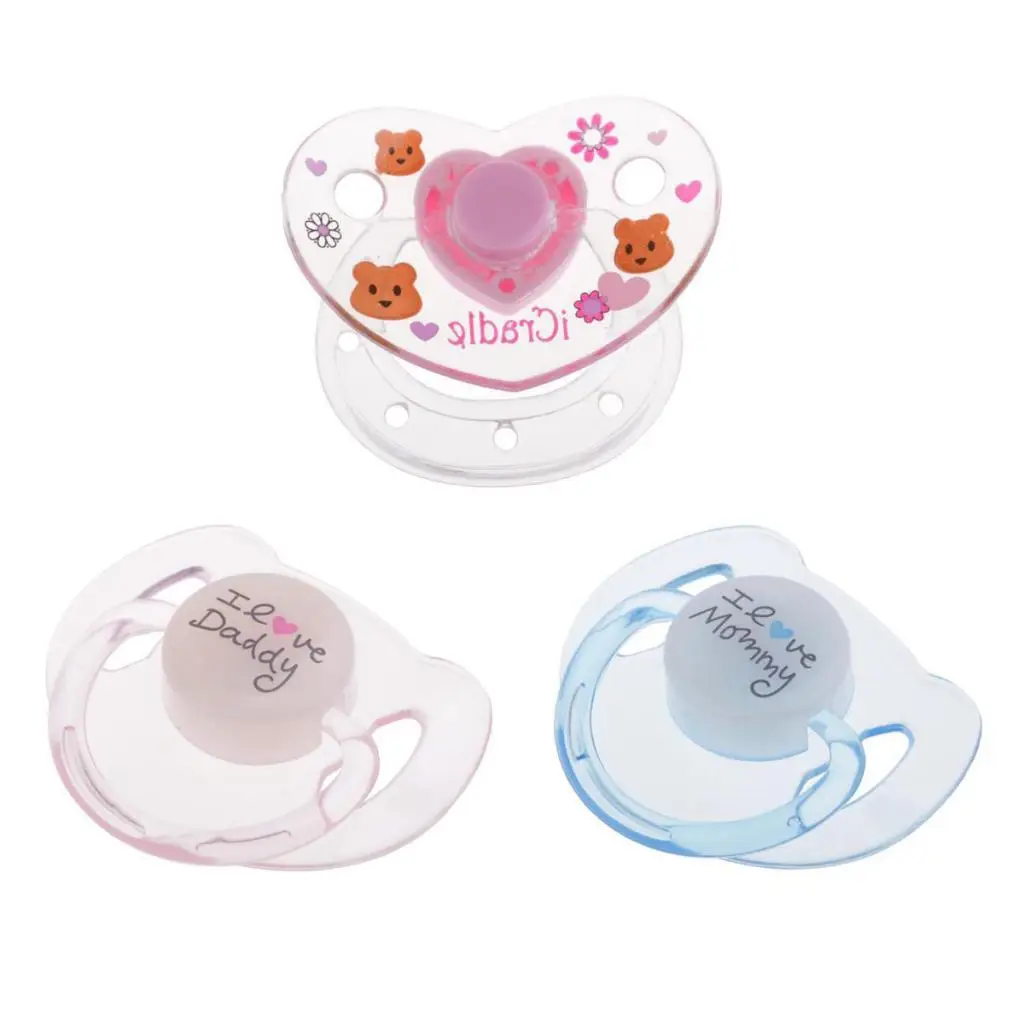 Lovely Cartoon Pacifier & Magnet Set Baby Doll Supplies For Reborn Newborn Doll 3 Pieces Mixed Style