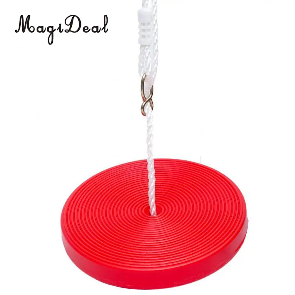 MagiDeal Safe Children Kids Outdoor Tree Hanging Disc Rope Swing Set for Garden Playground Camping Picnic Playing Toy 3Colors