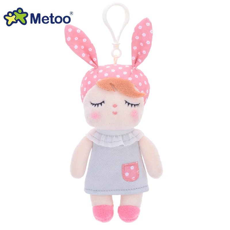 Metoo-muñeco de peluche, animales de peluche, juguetes suaves para bebés y niños, llavero con colgante de conejo Kawaii Mini Angela - imagen 2