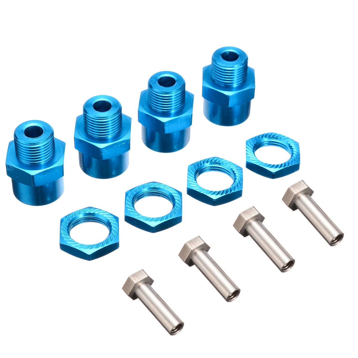 4pcs 12mm to 17mm Wheel Hex Conversion Adapter For 1/10 RC Car Upgrade With Pins&Screws Accessories