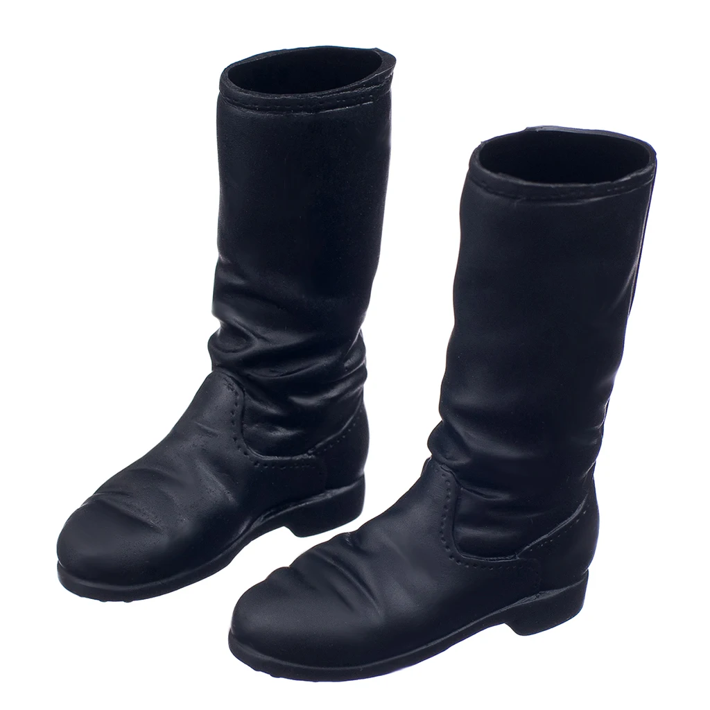 Botas largas planas con espalda a escala 1/6, accesorios para zapatos de 12 pulgadas, figura de Acción Femenina, cuerpo, regalos para niños - imagen 2