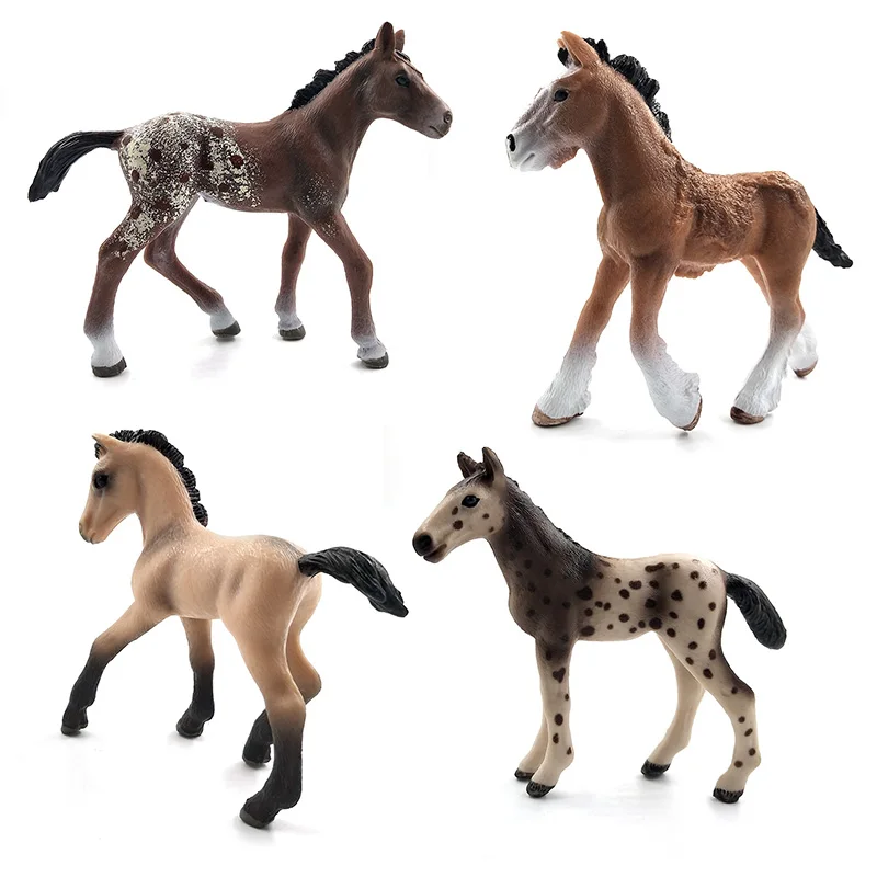 Modelo de Animal de simulación, Linda estatuilla de caballo, artesanía, figura de acción, decoración del hogar, accesorios de decoración de jardín de hadas en miniatura, estatua - imagen 3