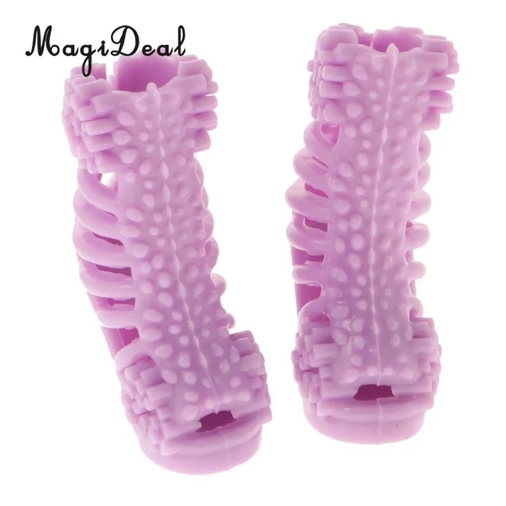 MagiDeal Fashion 12Pair/Lot PVC Trendy Multiple Styles High Heel Sandal Boots Shoes for Doll Daily Wear Girls Toy Birthday Gift