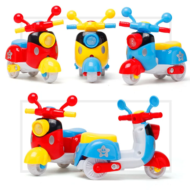 Mini motocicleta de juguete de dibujos animados para niños, coche de inercia, modelo de motocicleta, juguetes educativos de Aprendizaje Temprano para niños y niñas - imagen 2