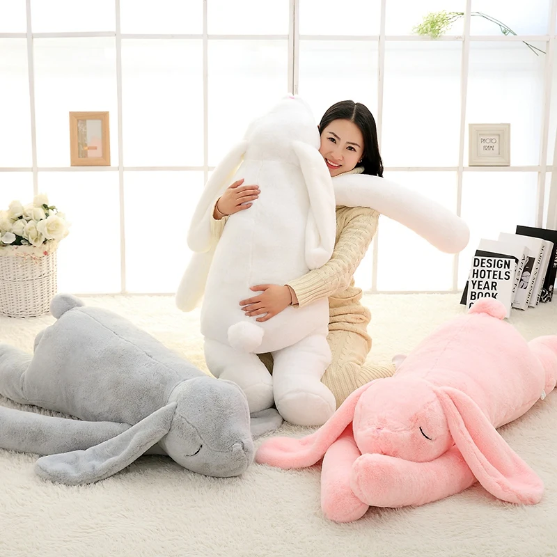Peluche gigante de conejo con orejas suaves – Almohada de regalo para niña