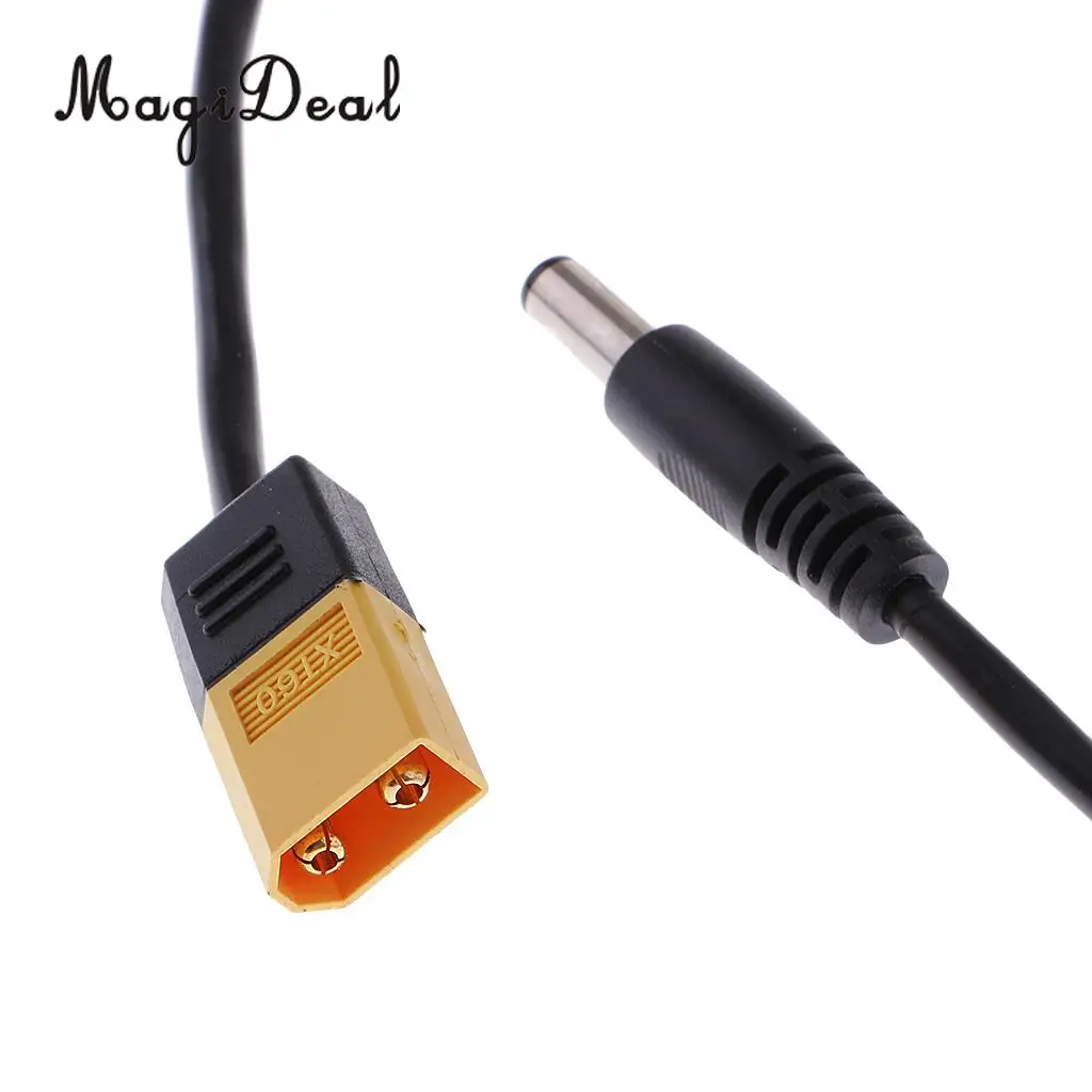 MagiDeal High Quality 45cm TS100 XT60 Bullet Connector to Male DC5525 Power Cable for Fly FPV Multirotor Field Repairs Apply