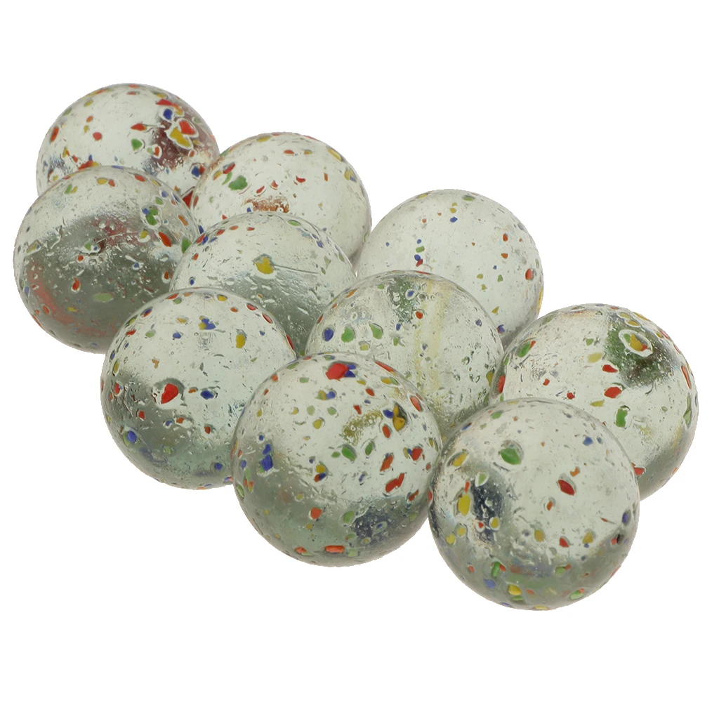 10 pcs 25mm Glass Marbles Set Toy, Ball Marbles Game for Children - Discovery Toys Marbles