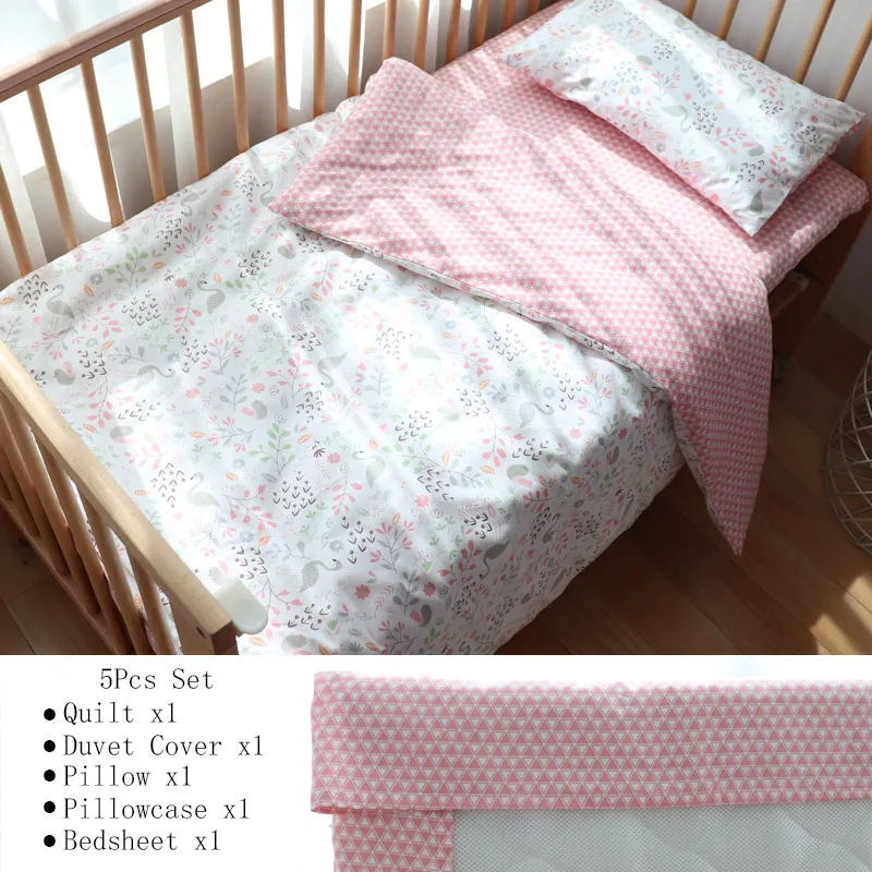 5 Pcs Bedsheet  Swan