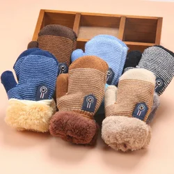 Guantes de punto algodón suaves y cálidos para niño y niña