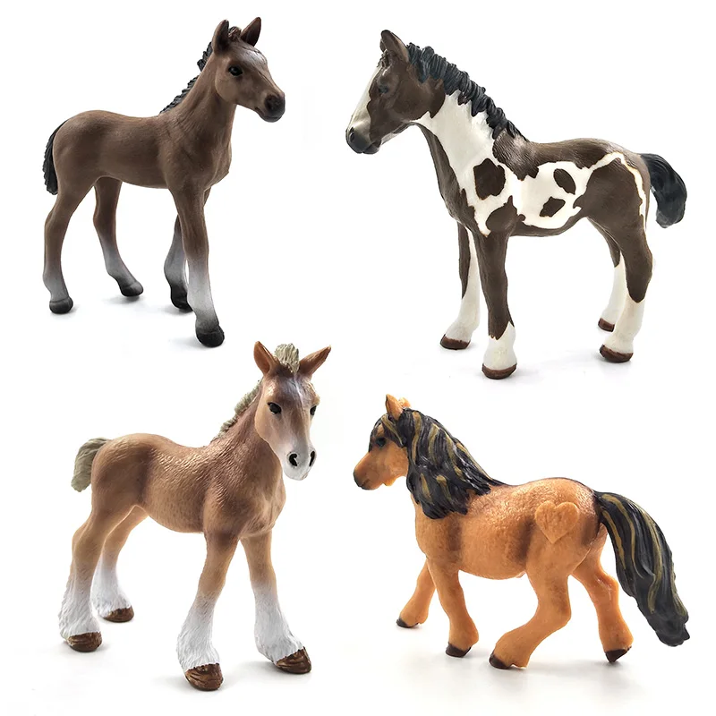 Modelo de Animal de simulación, Linda estatuilla de caballo, artesanía, figura de acción, decoración del hogar, accesorios de decoración de jardín de hadas en miniatura, estatua - imagen 2