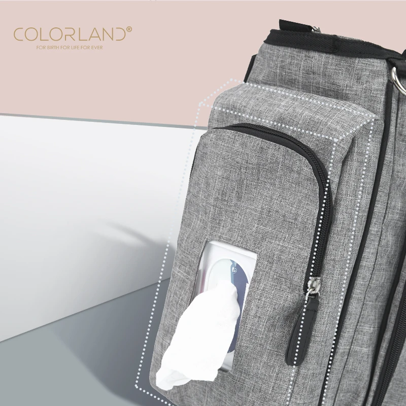 COLORLAND Bolso maternal gran capacidad – Multifunción portátil - imagen 4
