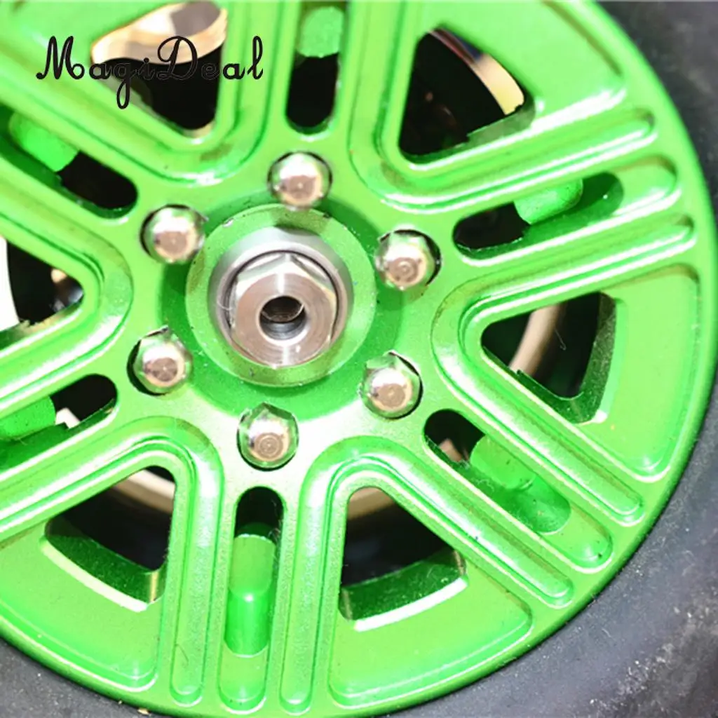 AXIAL SCX10 I SCX10 II Gmade SAWBACK 4LS KOMODO BRASS PENDULUM WHEEL KNUCKLE AXLE WEIGHT + 21MM HEX ADAPTER Black