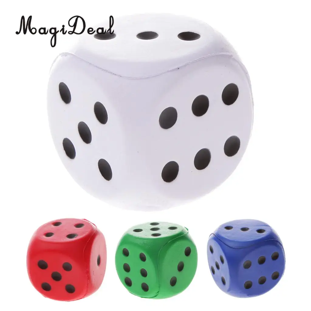 Sponge Dice Foam Dot Dice Playing Dice for Teaching Education Toy Green