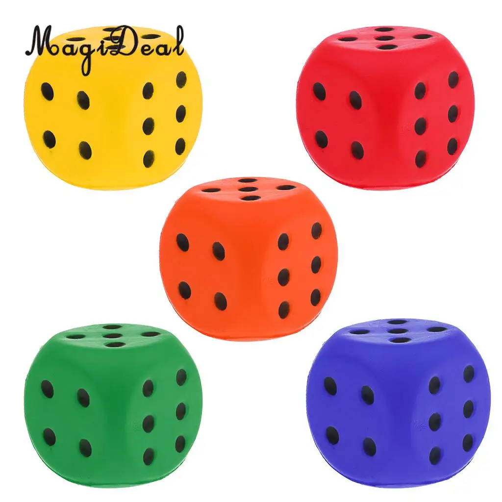 Sponge Dice Foam Dot Dice Playing Dice for Teaching Education Toy Green
