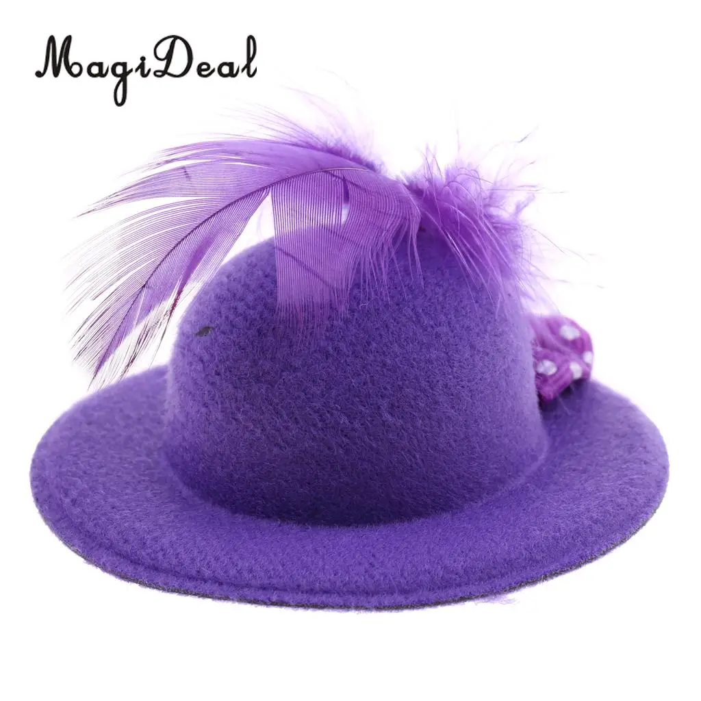 MagiDeal Fashion 1Pc New Vintage Bowler Doll Princess Hat Cap for 28-30cm Doll Model Cotume Clothes Accs 6Colors