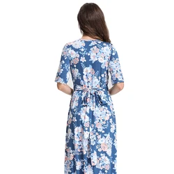 Vestido de maternidad floral elegante – Cómodo para embarazo y posparto