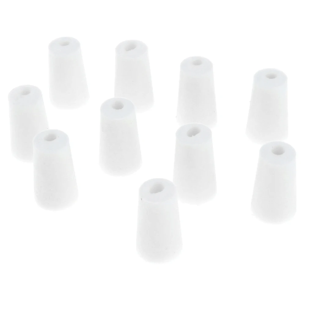 10 Pieces Rubber Stopper Lab Tapered Plugs for Flask Test Tubes 10-14mm