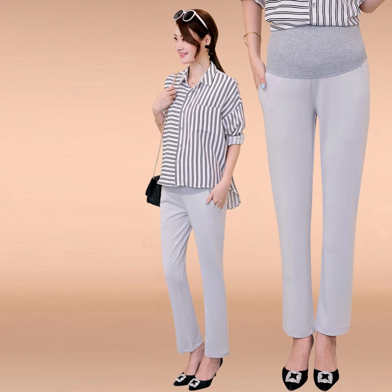 Emotion Moms-pantalones de maternidad para mujeres embarazadas, pantalones de trabajo sueltos, pantalones de embarazo - imagen 5