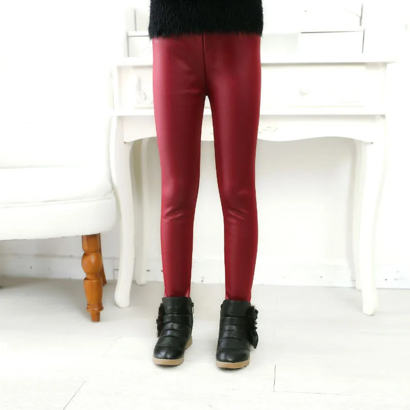 Pantalones primavera ajustados para niño y niña – piel sintética fina - imagen 5