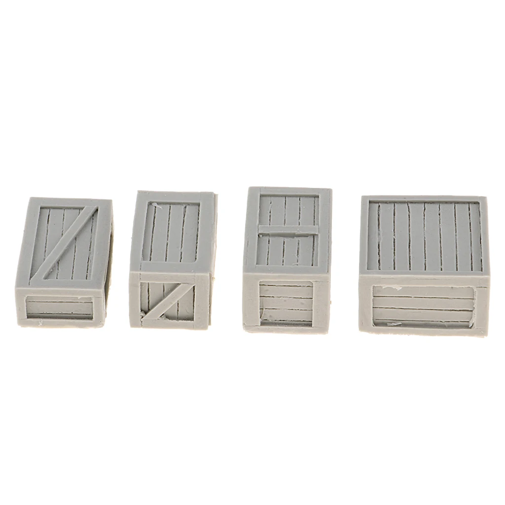 1/35 Universal WWII Wooden Crates - Paint By Yourself - 4pcs Resin Stowage Compartments
