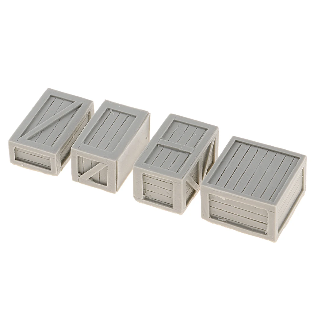 1/35 Universal WWII Wooden Crates - Paint By Yourself - 4pcs Resin Stowage Compartments