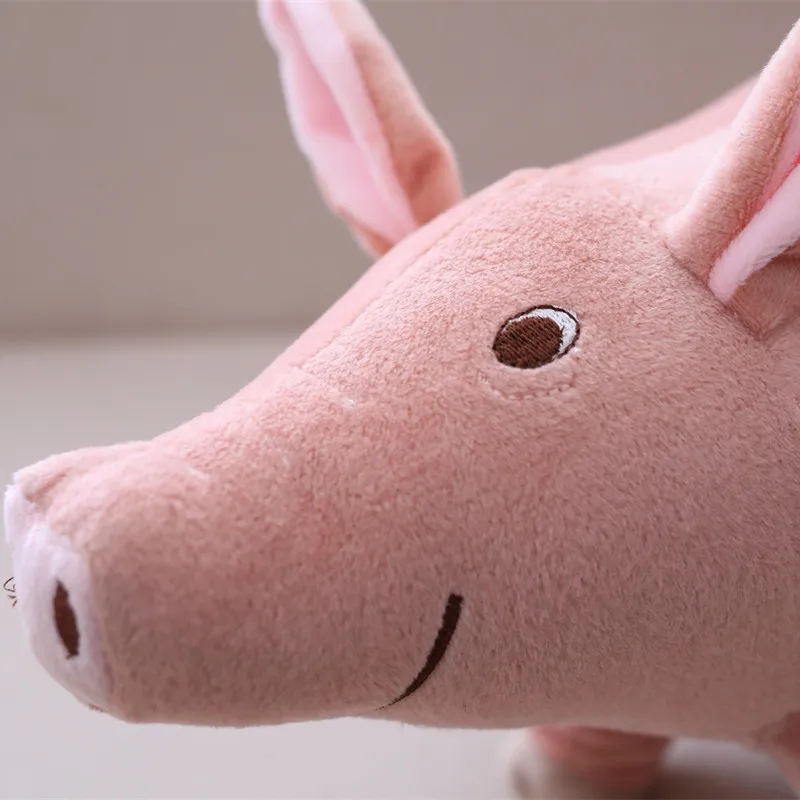 Juguete de peluche de cerdo de simulación de dibujos animados, muñeca de cerdo de Animal de peluche suave realista, lindo regalo Kawaii, 25cm - imagen 4
