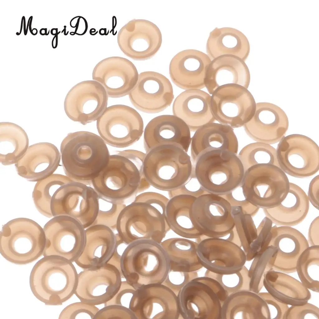 MagiDeal alta venta 100 unids/lote 11mm ojos de seguridad de plástico arandela de nariz trasera para muñeca de oso juguetes de animales manualidades DIY tiempo de diversión para niños - imagen 4