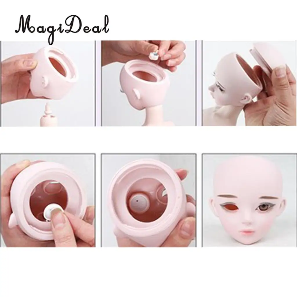 1/3 Scale BJD SD Head Sculpt Ball Jointed Dolls Head Model Body Parts DIY Custom for Night Lolita Dollfie DOD