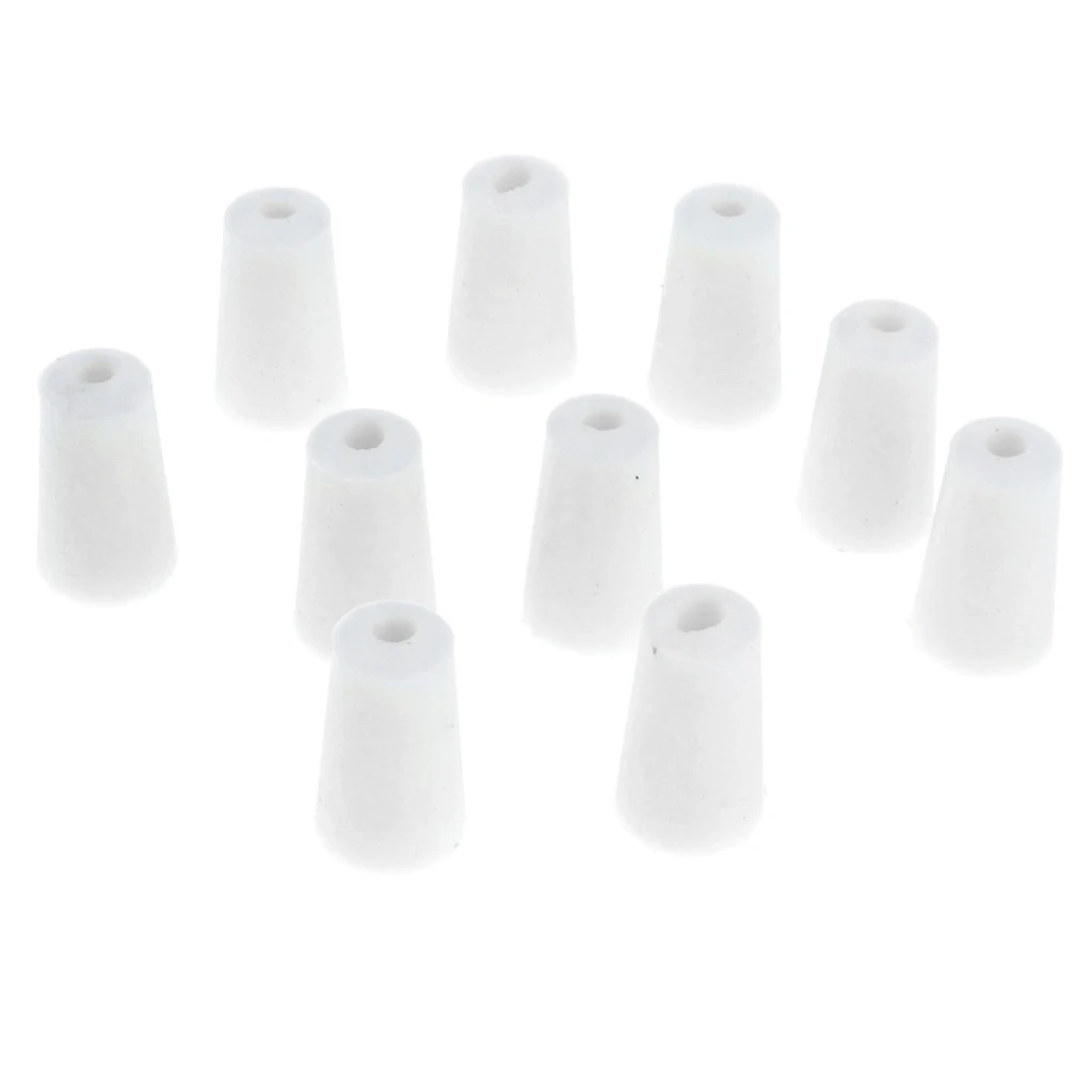 10 Pieces Rubber Stopper Lab Tapered Plugs for Flask Test Tubes 10-14mm
