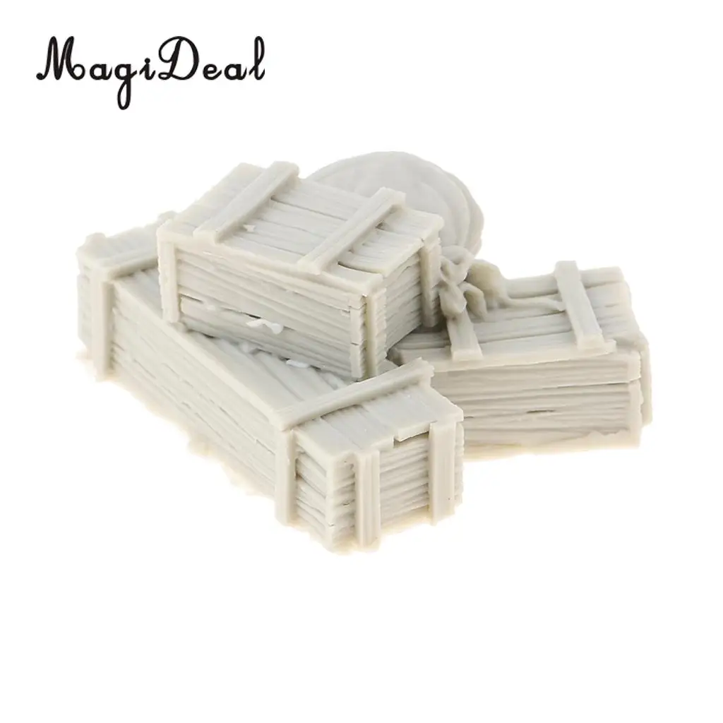 1/35 Resin Soldier Model Scene Accessories Set Sandbags Wall Ammunition Boxes & Bags Full Set Unpainted Kit