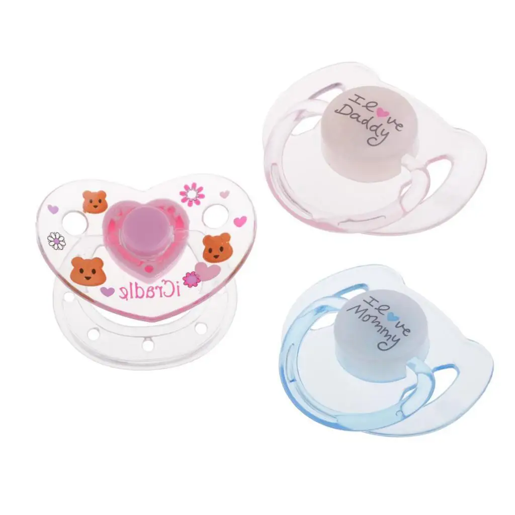 Lovely Cartoon Pacifier & Magnet Set Baby Doll Supplies For Reborn Newborn Doll 3 Pieces Mixed Style
