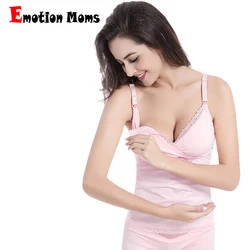 Camiseta sin mangas Emotion Moms - Algodón maternity para amamantar