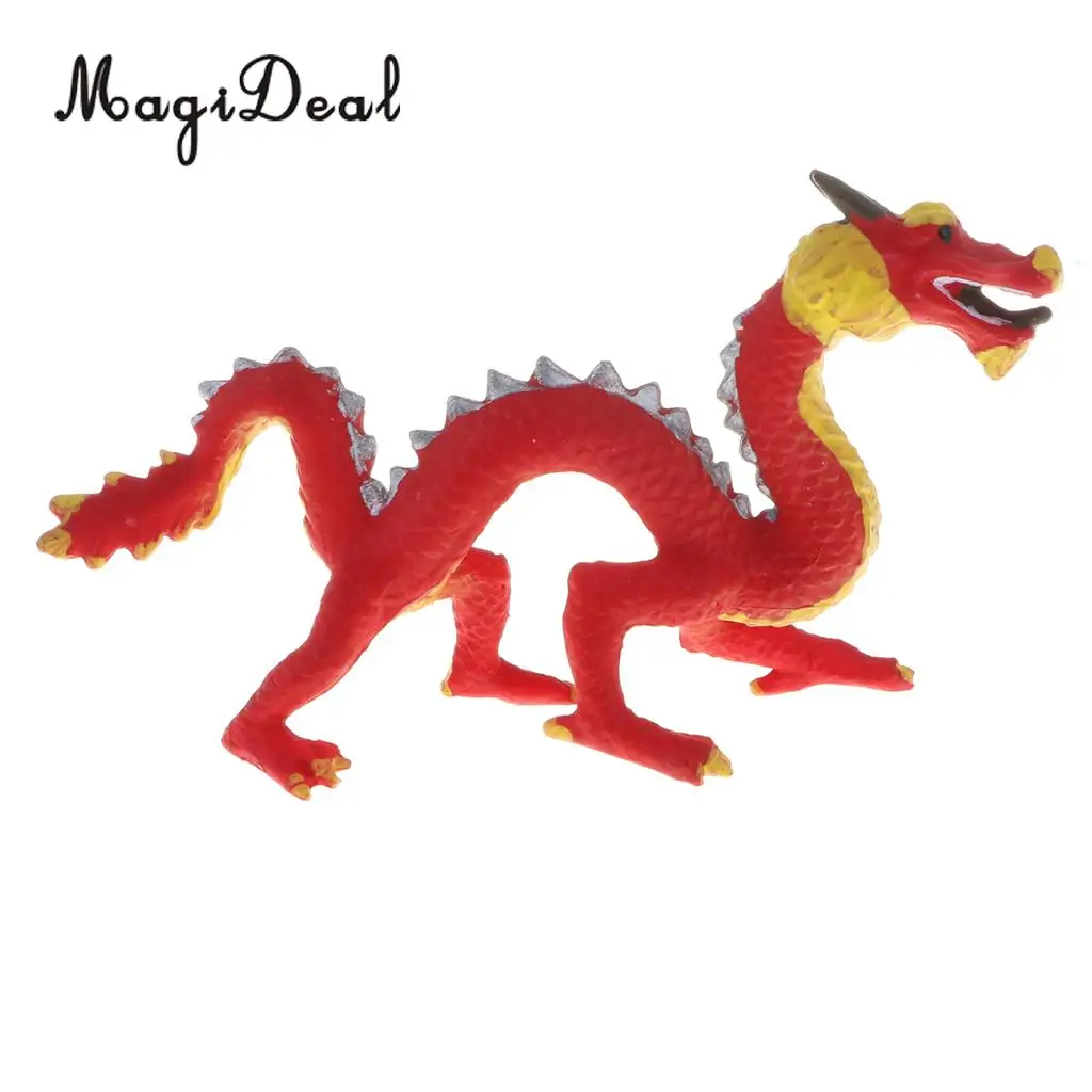 Lifelike Wildlife Animal Model Figure Nature Toys Educational Figurine Home Decor - Red Dragon