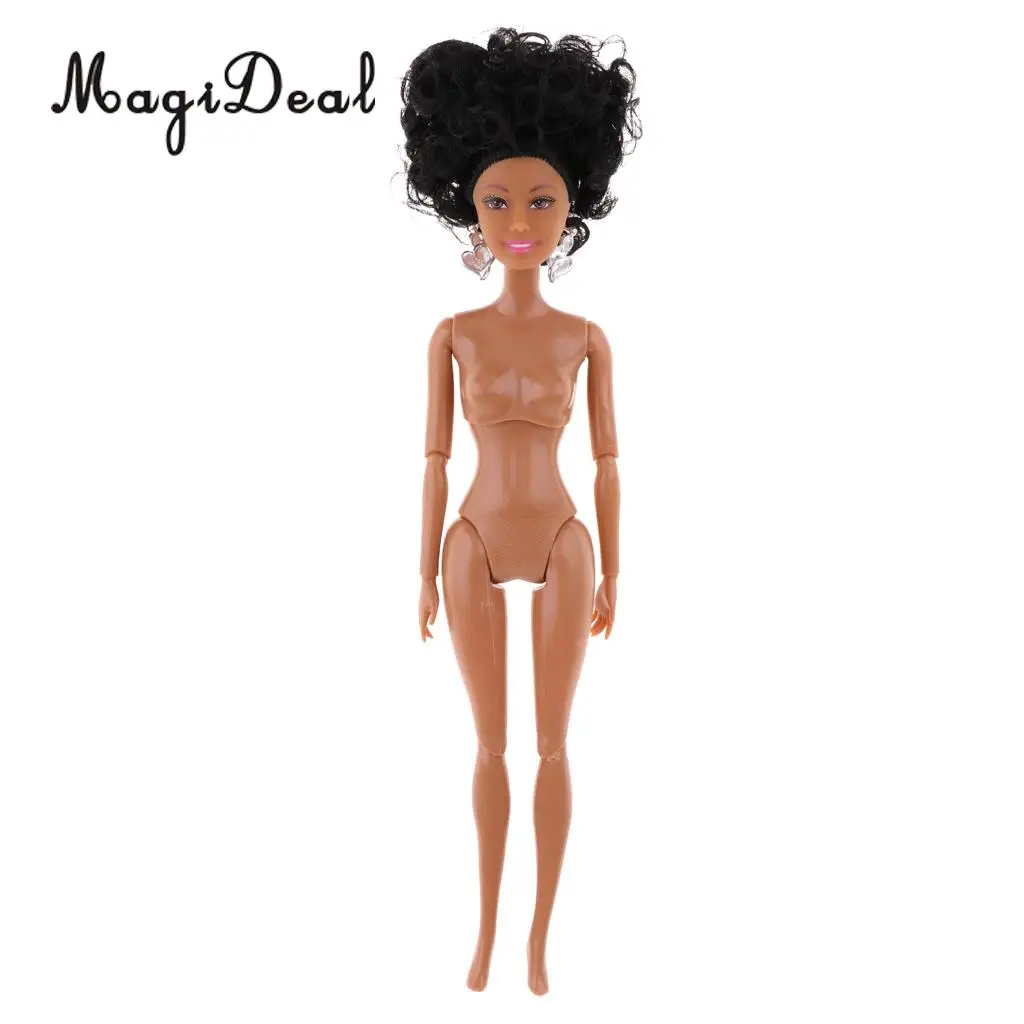 Polyarticular Turnable DIY African-American Doll Body For   Dolls 31cm