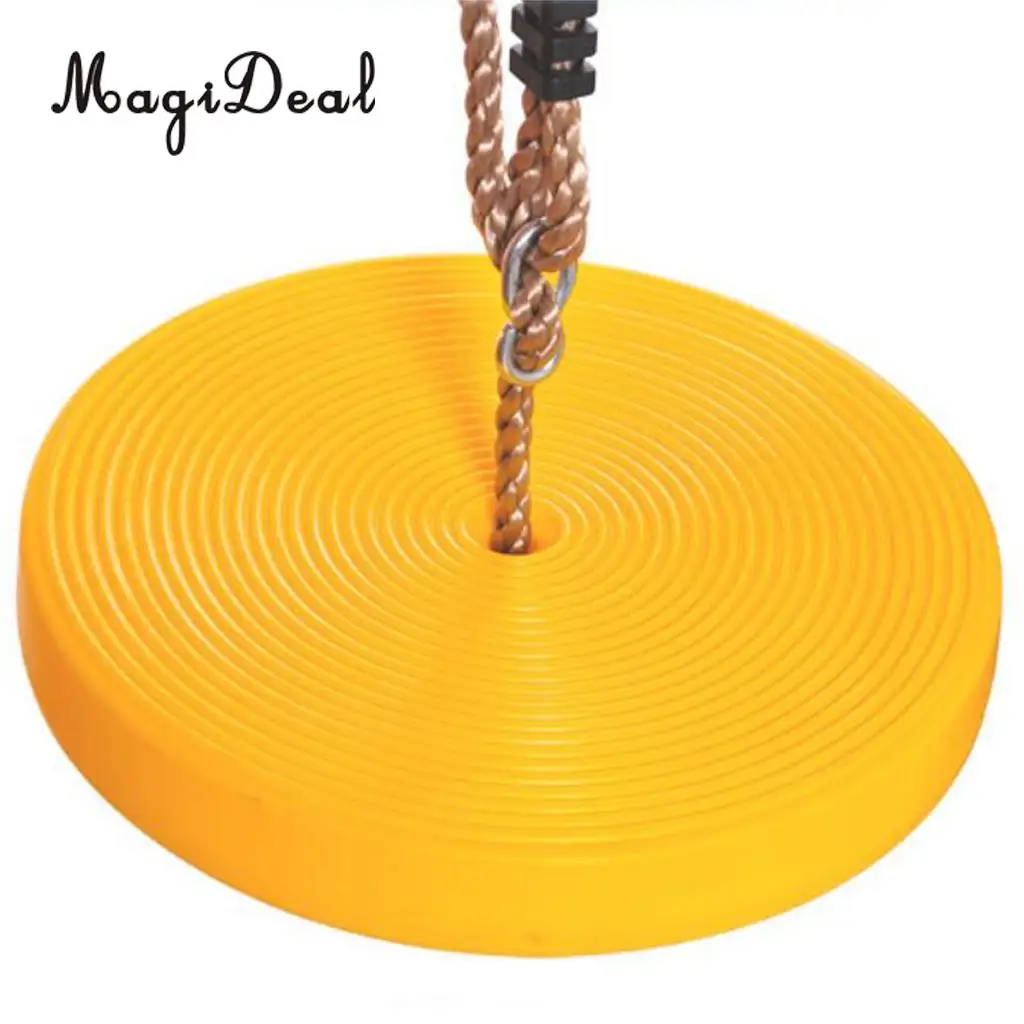 MagiDeal Safe Children Kids Outdoor Tree Hanging Disc Rope Swing Set for Garden Playground Camping Picnic Playing Toy 3Colors