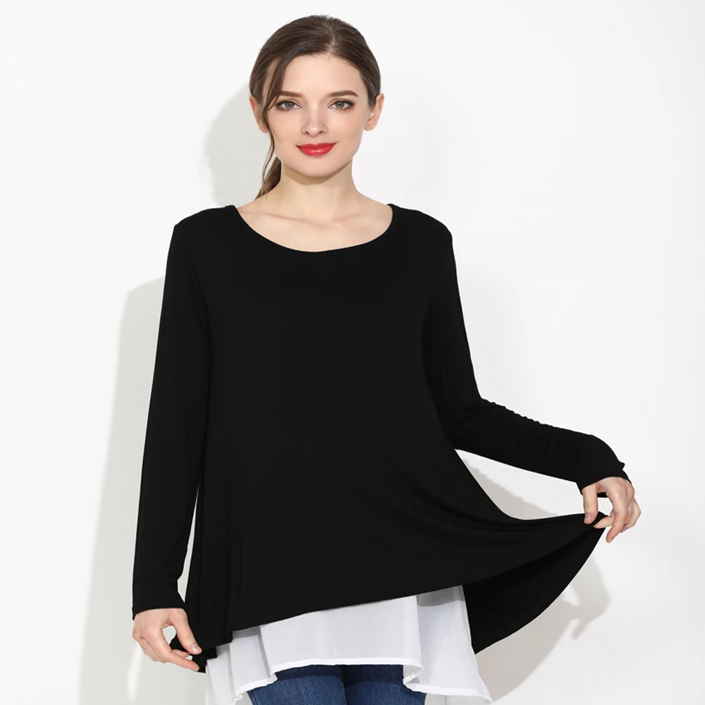 Camiseta de lactancia de manga larga – Tejido suave elástico - imagen 5