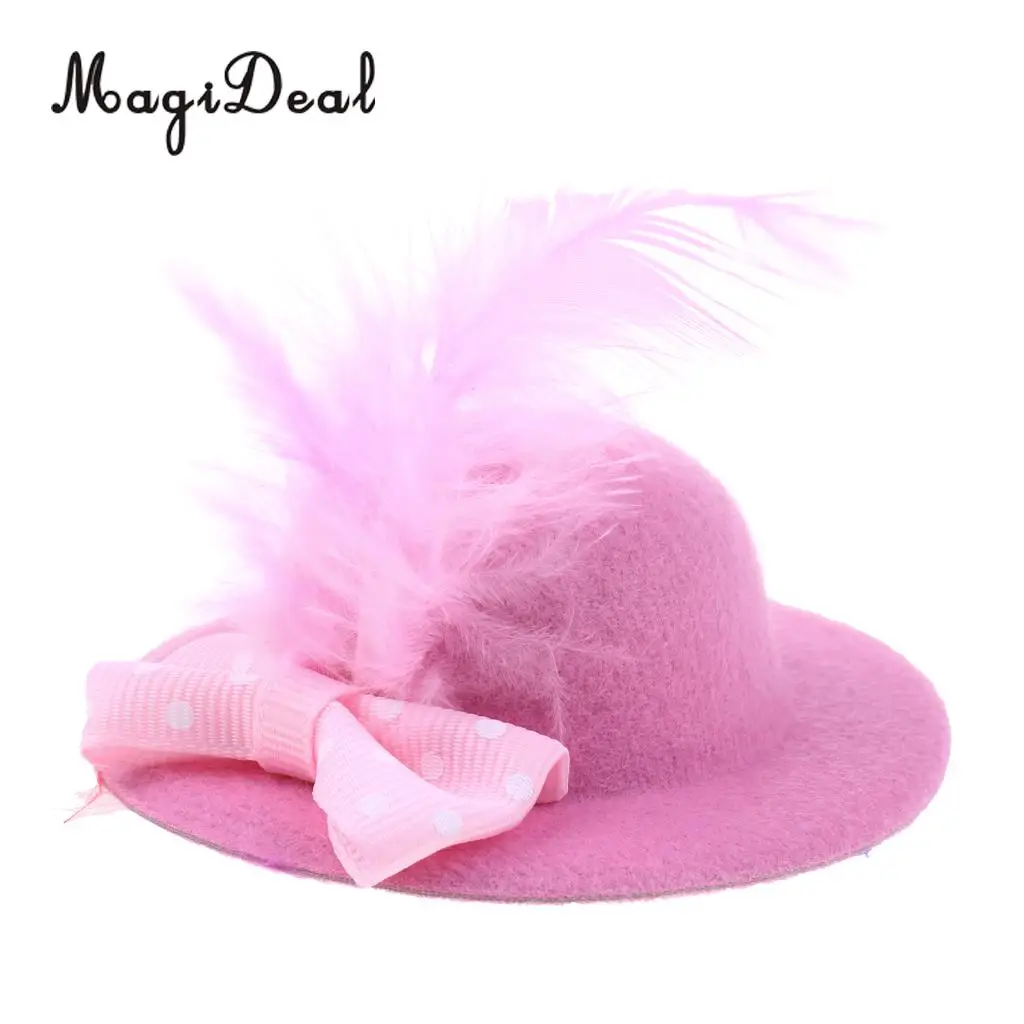 MagiDeal Fashion 1Pc New Vintage Bowler Doll Princess Hat Cap for 28-30cm Doll Model Cotume Clothes Accs 6Colors