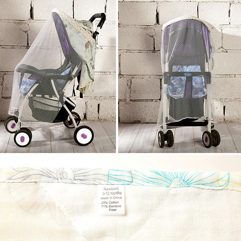 Mosquitera para cochecito de bebé, cubierta de lactancia multifuncional, capa de enfermera para bebé recién nacido, paño de lactancia de 2 capas - imagen 4