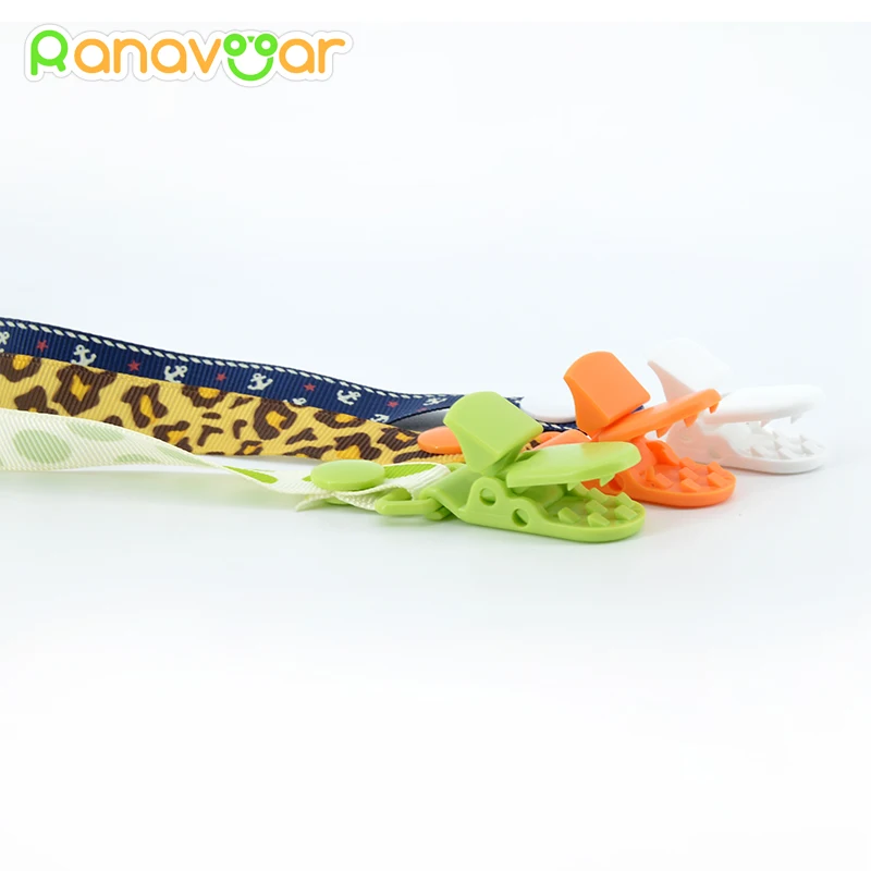 Cadena con Clip para chupete de bebé, Chupetas de cinta, soporte para chupete divertido, correa, accesorios para pezones infantiles - imagen 4