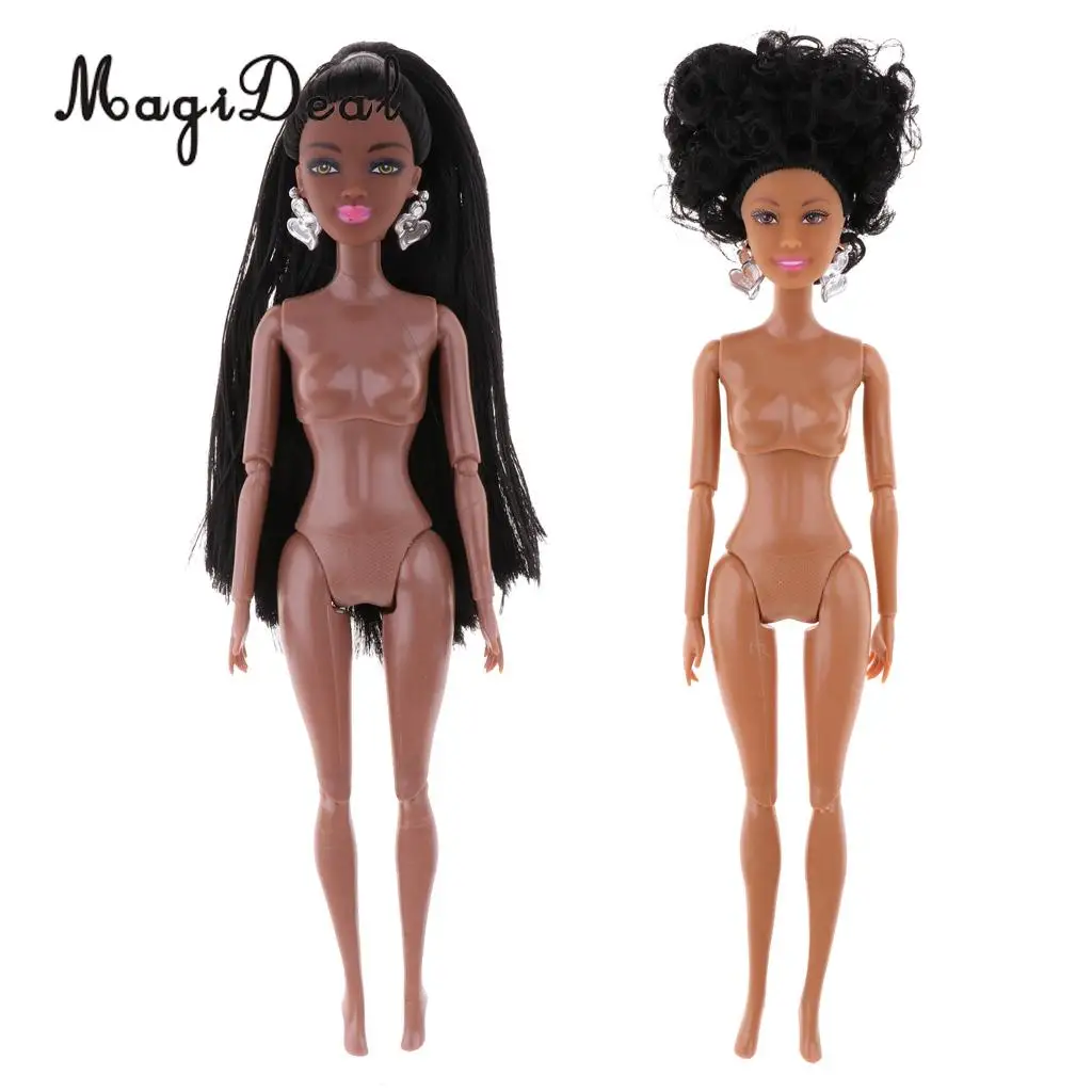 Polyarticular Turnable DIY African-American Doll Body For   Dolls 31cm