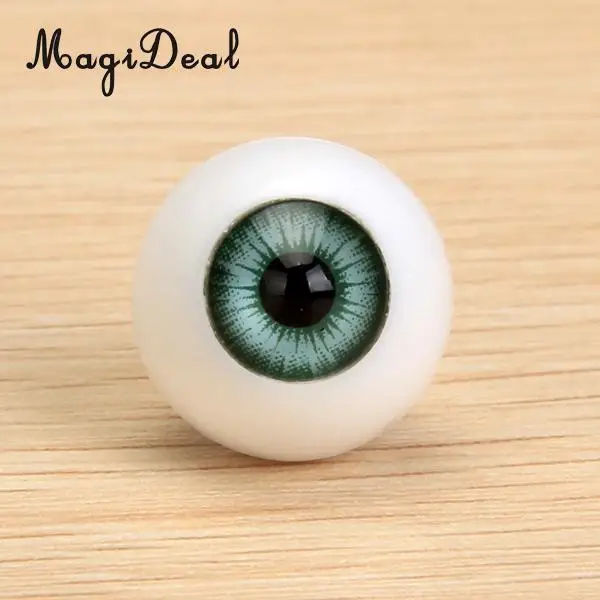 MagiDeal 8Pcs/Pack Round Acrylic Doll Eyes Eyeballs for Porcelain Dolls Vinyl Dolls Animals Halloween Props DIY Toys 16mm