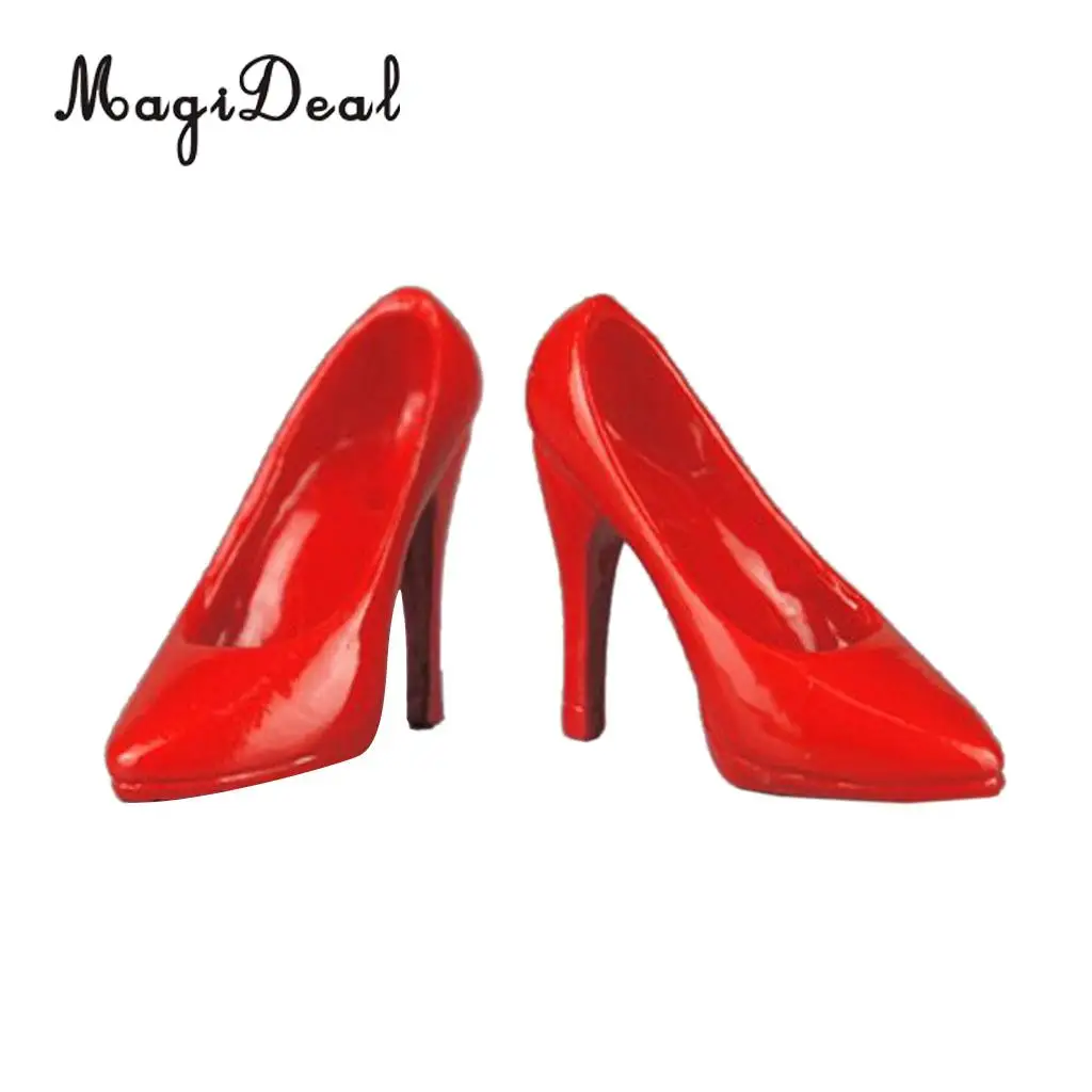 MagiDeal Fashion 1Pair 1/6 Scale Plastic High Heeled Shoes For 12 Inch Female Figures Body Models Party Show Stage Acce Gifts
